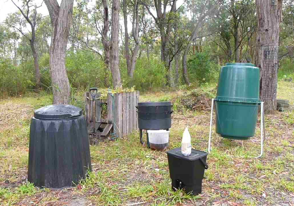 Different types of composting bins