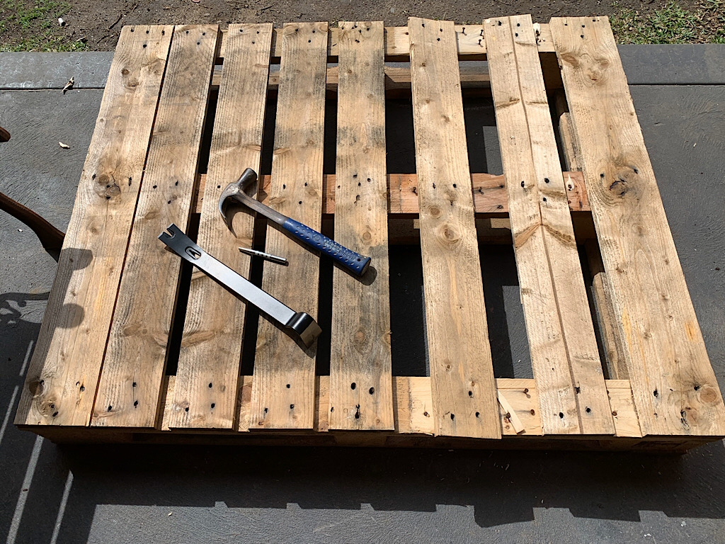 Pallet ready to be deconstructed