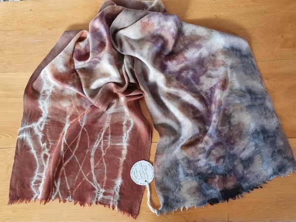 Merino scarf, natural dyed, made in Tasmania