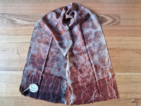 Merino scarf dyed with natural botanicals